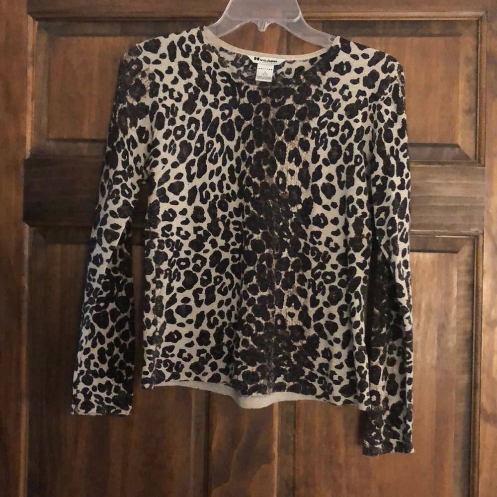 Glitter cheetah print top
